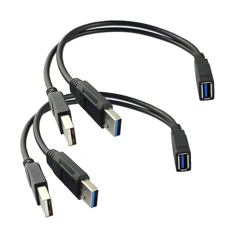 New 2Pack Usb 3 0 Female To Dual Usb Male Extra Power Data Y Extension Cab