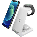 Fast Wireless Charging Station Stand Dock Pad For Apple Watches Cell Phones Airpods