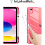 Clear Transparent Back Shell Trifold Protective Case Smart Cover For 2022 Ipad 10Th Gen A2696 A2757 A2777
