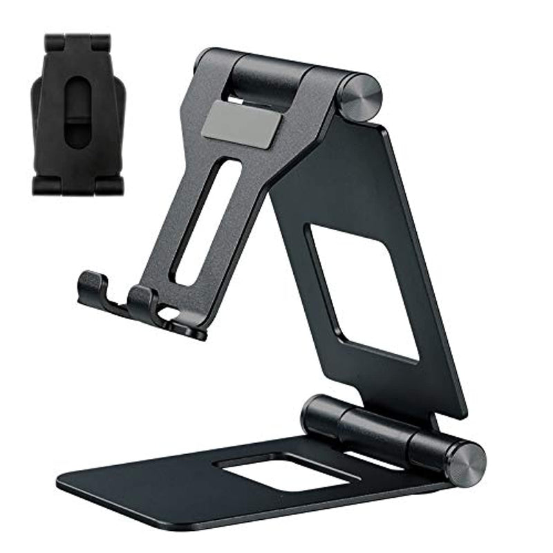 Xuyoz Cell Phone Tablet Stand Phone Holder For Desk Metal Iphone Stand Non Slip Phone Stand Compatible With Iphone All Mobile Phones Switch Ipad Tablet Angle Adjustable Foldable 4 10 5In
