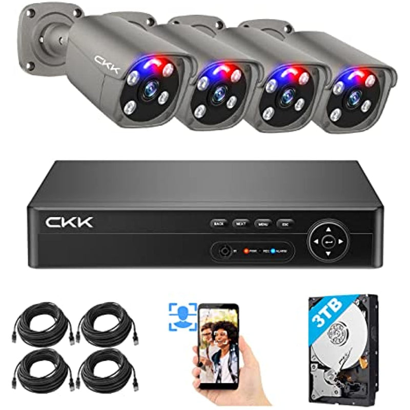 Surveillance Camera System Expandable To 16 Channel Cameras For Home Security With 3Tb Hdd