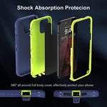 Heavy Duty Shockproof Full Body Protection 3 in 1 Silicone Rubber & Hard PC Rugged Durable Phone Cover for iPhone 14 Pro Max 762