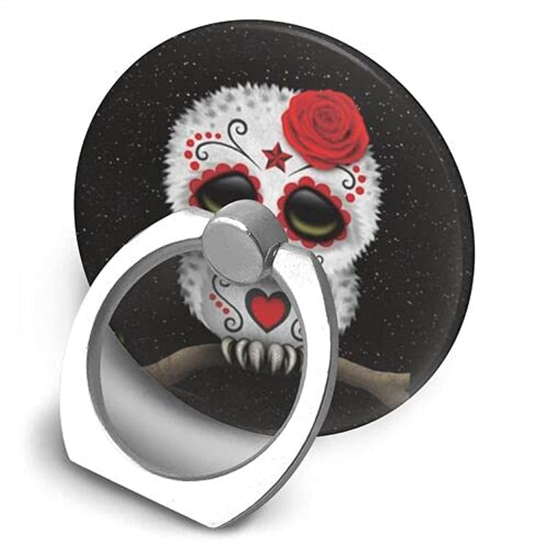 Hakoyi Cell Phone Ring Holder Sugar Skull Owl 360 Degree Rotation Phone Grip Stand Finger Kickstand For All Smartphone And Tablets 1 42 X 1 61 X 0 35 Inches