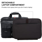 17.3 Inch Genuine Leather Laptop Case with Multi Pockets for Men