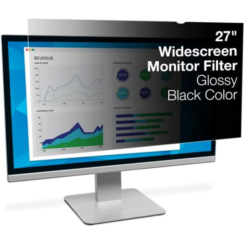 3M Privacy Filter For 27 Inch Widescreen Monitor Reversable Gloss Matte Reduces Blue Light