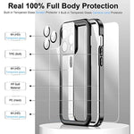 Full Body Shockproof Protective Case with Built in 9H Tempered Glass Screen Protector for iPhone 14 Pro Max 635