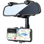 360-Degree- Rotating Rear View Mount with Adjustable Arm Length, Universal Car All Smartphones 235