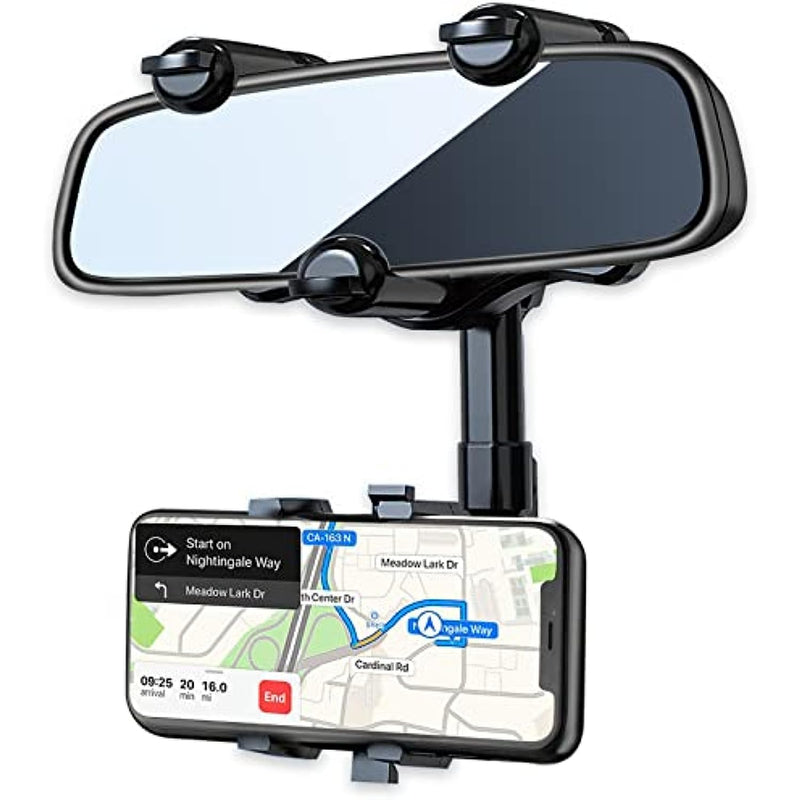 360-Degree- Rotating Rear View Mount with Adjustable Arm Length, Universal Car All Smartphones 235