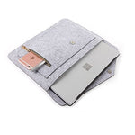 Gray Needle Felt Busniess Carrying Sleeve Bag Breifcase Cover For Microsoft New Surface Pro 12 3 Ipad Pro 12 9 Ii 12 9 Hp Spectre X2 12 3 Lenovo Thinkpad X1 Tablet Gen 2 12 Tablet