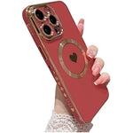 Cute Love Heart Soft Back Cover Raised Full Camera Lens Protection Case for iPhone 14 Pro Max 512