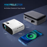 8000L Portable Projector With Tripod And Carry Bag Compatible With Android Ios Windows Tv Stick Hdmi Usb