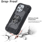 Heavy Duty Shockproof Military Grade Rugged Cover with 2 Pack Glass Screen Protector + 1 Pack Camera Lens Protector for iPhone 14 Pro Max 801