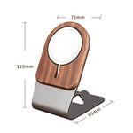 Natural Wood Stand For Apple Magsafe Charger Real Walnut Wood Mount For Magsafe Charger Compatible With Iphone13 13 Mini 13 Pro Max Iphone 12 Series
