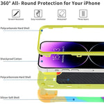 Heavy Duty Shockproof Military Grade Rugged Cover with 2 Pack Glass Screen Protector + 1 Pack Camera Lens Protector for iPhone 14 Pro Max 786
