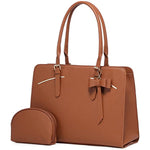 Waterproof Pu Leather Laptop Tote Bag For Women