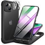 Full Body Clear Bumper Case With Built In Tempered Glass Screen Protector