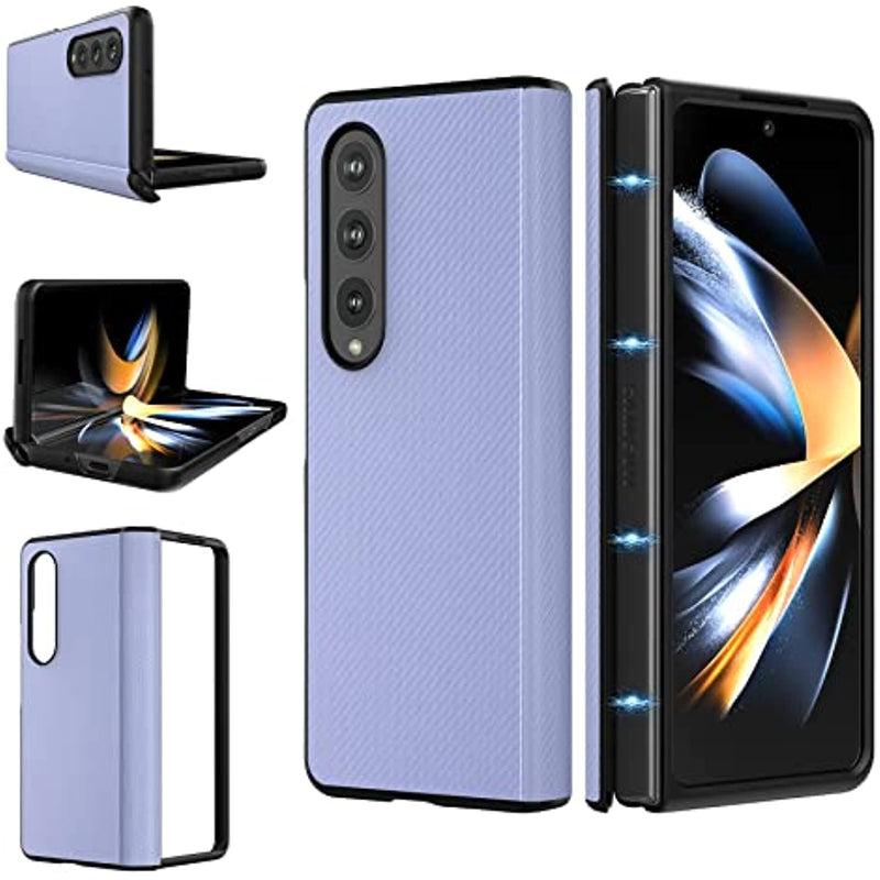 Magnetic Hinge Protection Slim Fit Hard Pc Pu Protective Phone Case For Galaxy Z Fold 4