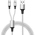 Dual Port Type C Splitter Charging Cable