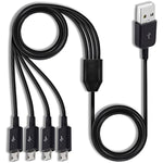 Usb 2 0 A Male To 4 Micro Usb Male Adapter Cable Data Syncing Micro Usb Charging Cord