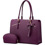 Waterproof Pu Leather Laptop Tote Bag For Women
