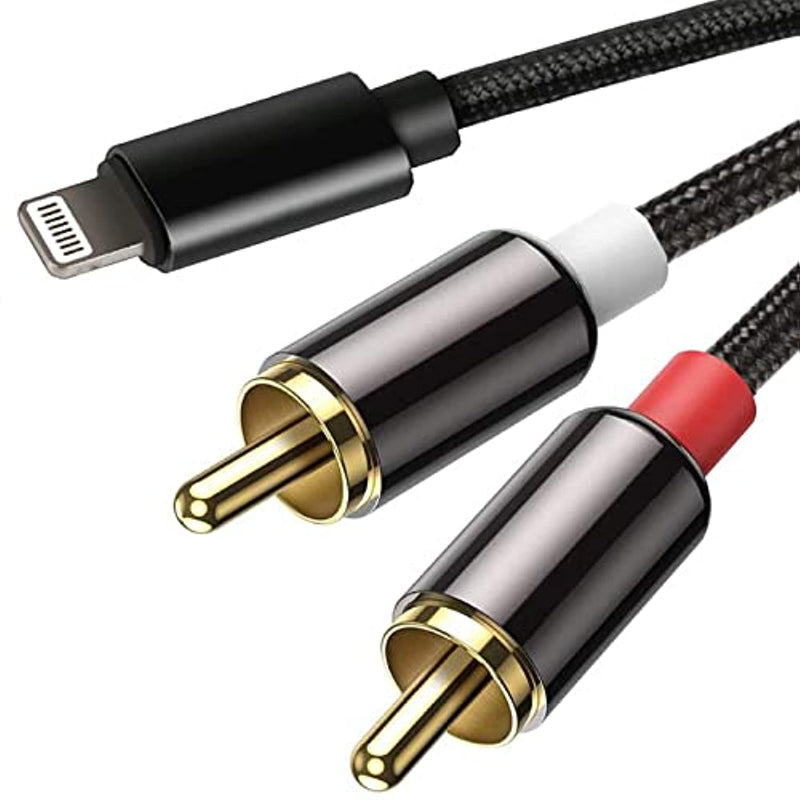 Lightning To Rca Cable For Iphone Ipa D 2 Male Y Splitter Aux Audio Cord
