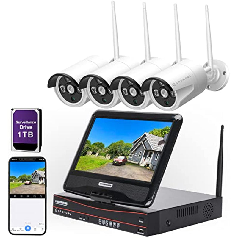 8Ch Expandable All In One Wireless Security Camera System With 10 1 Monitor