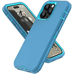 Heavy Duty Shockproof Full Body Protection 3 in 1 Silicone Rubber & Hard PC Rugged Durable Phone Cover for iPhone 14 Pro Max 742