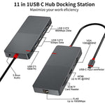 11 In1 Usb C Dongle Multiport Adapter Vga 100W Pd Charging 2Usb 3 0 2Usb 2 0 Rj45 Tf Sd Card Reader For Macbook Ipad Pro Dell Hp Lenovo