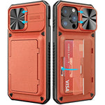 Shockproof Case with Camera Cover & Card Holder for iPhone 14 Pro Max 1313