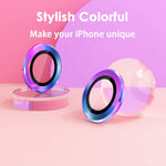 Cloudvalley For Iphone 12 Pro Max Camera Lens Protector Premium Tempered Glass Film Aluminum Alloy Camera Ring Cover Protection Fit For Iphone 6 7 Inch Colorful