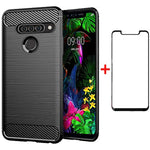 Phone Case For Lg G8S Thinq With Tempered Glass Screen Protector Cover
