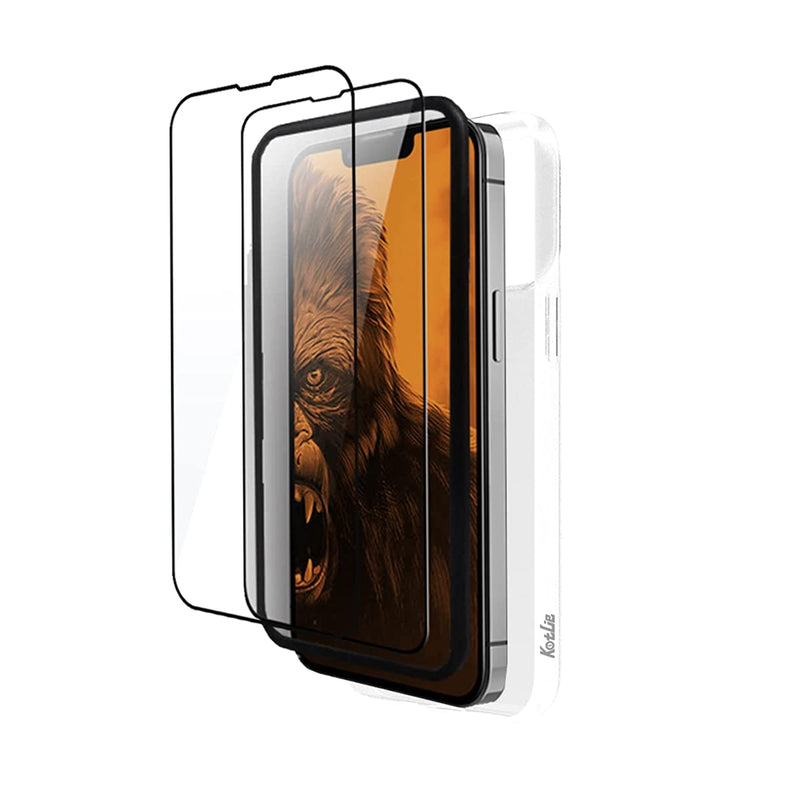 Kotlie Tempered Glass Screen Protectortwin Pack For Iphone 13Mini 13 13Pro 13Pro Max With Free New Top Material Phone Case Iphone 13 Pro 6 1 3 Lens Only