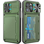 Shockproof Case with Camera Cover & Card Holder for iPhone 14 Pro Max 1314