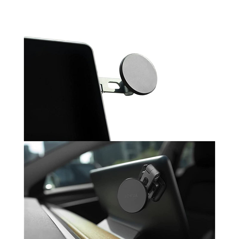 Jowua Invisible Foldaway Car Mount For Magsafe Design For Tesla Model 3 Model Y Phone Holder Smooth Silicone Surface Support Iphone Magesafe Metal Arm