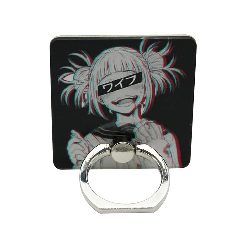 Yanghuohuo My Hero Academia Toga Himiko The Villain Waifu Phone Ring Holder Stand Japanese Anime 360 Degree Rotating Ring Grip Mounts Anti Drop Finger Holder Cradles For Cellphone Tablets