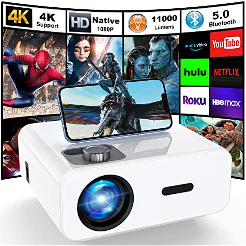 11000 Lumens Mini Portable Outdoor Indoor Movie Projector Compatible With Laptop Smartphone Tv Stick Xbox Ps5