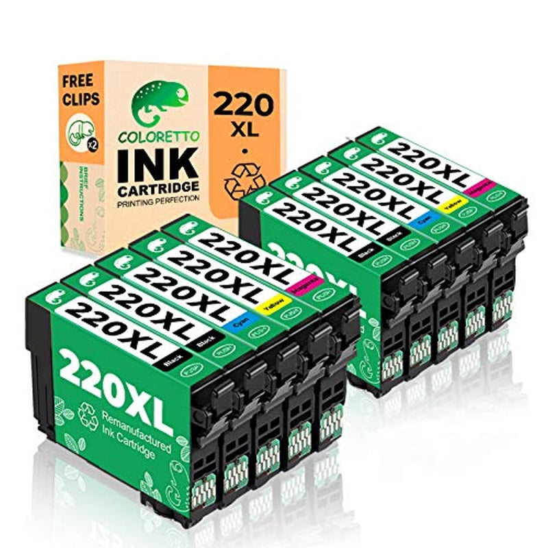 Ink Cartridge Replacement For Epson 220 T220Xl Used For Wf 2630 Wf 2650 Wf 2660 Expression Home Xp 320 Xp 420 Xp 424 Printer 4 Black 2 Cyan 2 Magenta 2 Yellow