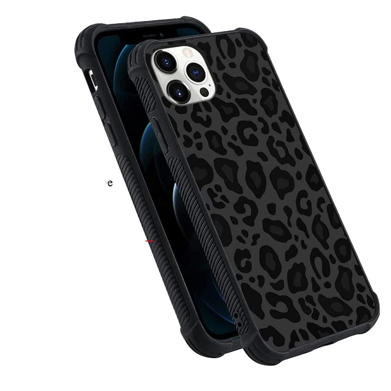 Kanghar Case Compatible With Iphone 13 Pro Max Black Leopard Design Tire Texture Non Slip Shockproof Rugged Tpu Protective Case For Iphone 13 Pro Max 6 7 Inch 2021 Leopard Pattern