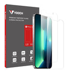 2 Pack Yooch Tempered Glass Screen Protector For Iphone 13 Iphone 13 Pro Clear Glass Protector Full Coverage Tempered Glass Film Anti Fingerprint Screen Cover Case Friendly