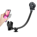 Windshield Car Phone Mount For Collapsible Grip Socket Mount Users Dashboard Phone Holder With Strong Suction Cup Upgraded 13 Inches Long Arm Gooseneck Cell Phone Cradle For Swappable Grip Stand