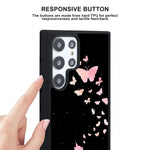 Compatible With Samsung Galaxy S22 Ultra 5G 6 9 Inch Case Built In Screen Protector Cute Cat Butterfly Design Hard Pc Back Anti Slip Shockproof Protective Case For Samsung Galaxy S22 Ultra 5G
