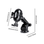 Denpetec Car Phone Holder Mount 360 Degree Rotation Adjustable Telescopic Arm Easy Install Suitable For Most Models Of Mobile Phonesblack