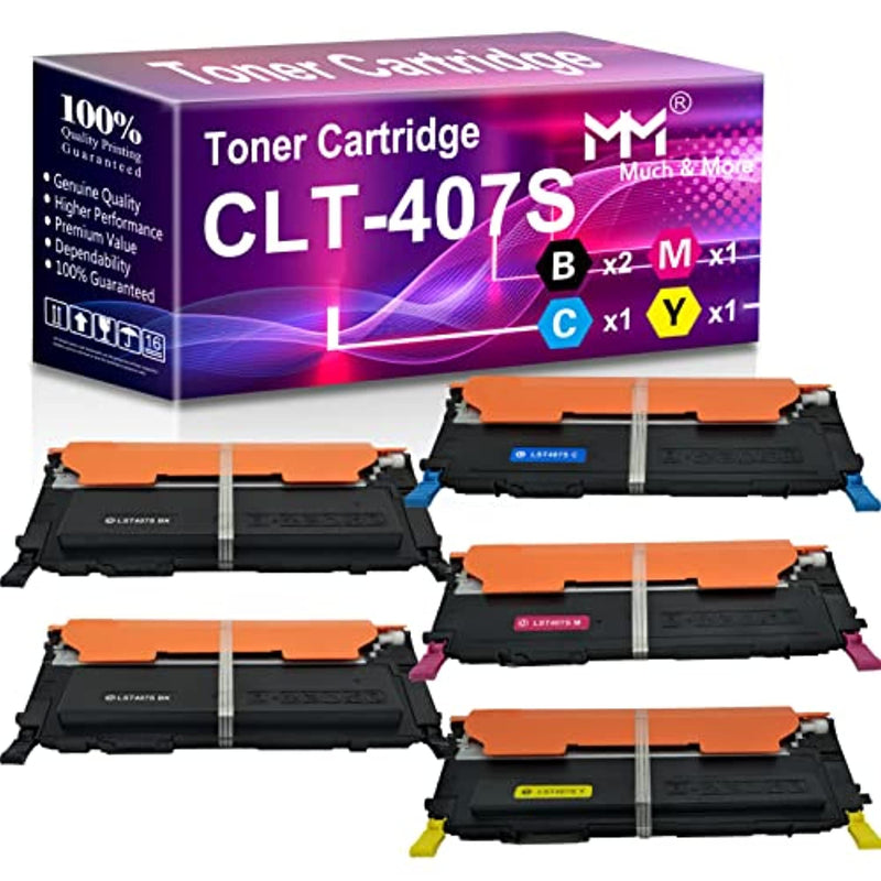Compatible Toner Cartridge Replacement For Samsung 407S 409S Clt 407S Use With Clx 3185Fw 3185N Clp 320N Clp 321N Clp 325W Printers 5 Pack 2 Black Cyan Ma