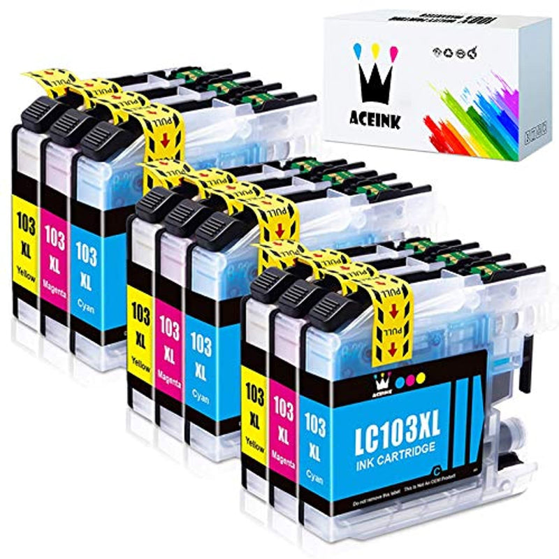 9 Pack Color Lc103 Xl Replacement Ink Cartridges For Lc103 Xl Lc103Xl Compatible With Brother Mfc J870Dw J450Dw J470Dw J650Dw J4410Dw J4510Dw J4710Dw J6720 Prin