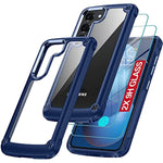 Galaxy S23 Case With 2Pcs Tempered Glass Screen Protector Built In 4 Airbags