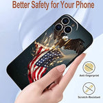 Compatible With Iphone 13 Pro Case American Flag Case For Men Boy Usa American Flag Eagle Soldier Gifts Cool Case For Iphone 13 Pro Soft Silicone Trendy Graphic Design Case American Flag Eagle