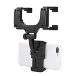 Material Universal Mount Holder Durable Rear View Mirror Mount Phone Stand 360 Degree Rotation For Gps With Width 5 9Cm For Most Phones