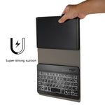 New Tablet Case With Luminous Keyboard Pu Case Suitable For Tab Galaxy A7 Lite 8 7 Inch Black