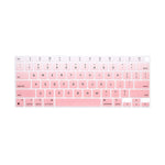 Ultra Thin Silicone Keyboard Cover Skin For Macbook Newest Air 13 3 13 Inch 2020 With M1 Processor Model A2337 Touch Id Accessories Protector Ombre Light Pink