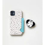 Mill And Moi Cute Dalmatian Dog Design Expandable Phone Grip Handle Phones And Tablets With Finger Holder Collapsible Grip And Adjustable Stand Love Kawaii Anime Animal Face